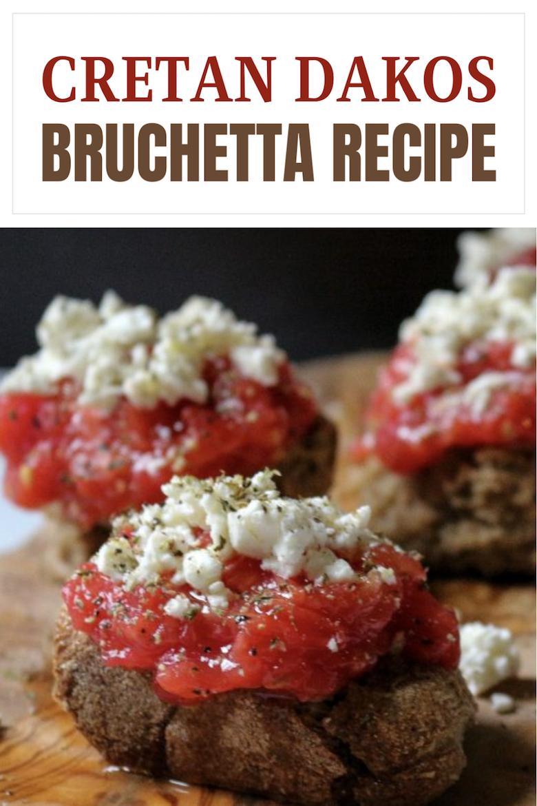 The easiest appetizer for a get together, or just your family! This Bruschetta Recipe – Cretan Dakos is so simple to make, and so satisfying! via @CookLikeaGreek