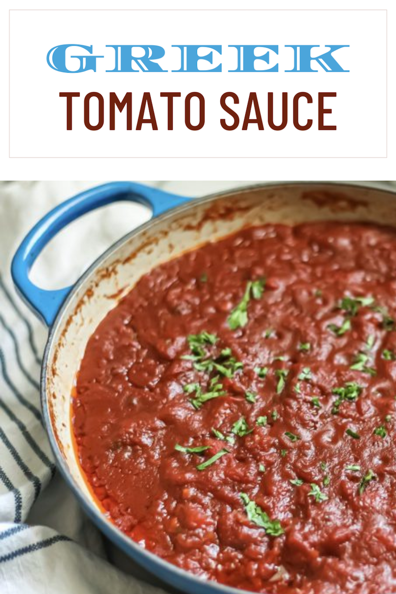 Our family loves this Greek Tomato Sauce Recipe because we can make it ahead of time, store it in the refrigerator and have it available for use during our busy week. The flavors intensify over time for an even more flavorful experience. You will appreciate how easy this Greek Tomato Sauce Recipe is to make and will love how versatile it is. via @CookLikeaGreek