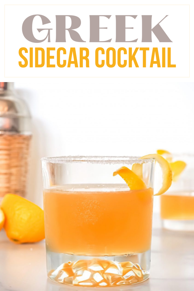 We love the idea of an old fashioned cocktail. One of the most classic cocktails is the Sidecar, a cocktail traditionally made with cognac, orange liqueur, and lemon juice. We thought we would take this classic and “Greek it up” a bit by adding Metaxa, resulting in the Greek Sidecar Cocktail. via @CookLikeaGreek