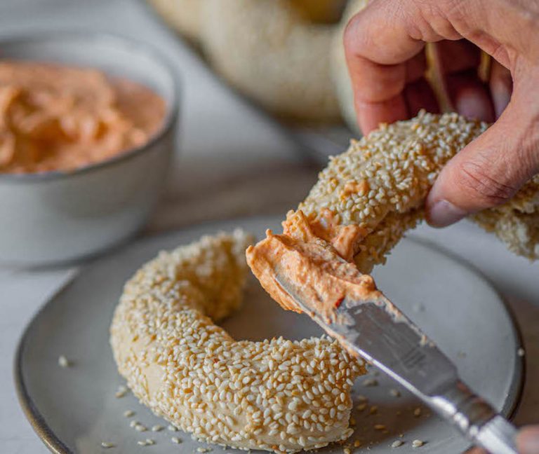 GREEK STYLE RED PEPPER AND FETA SCHMEAR